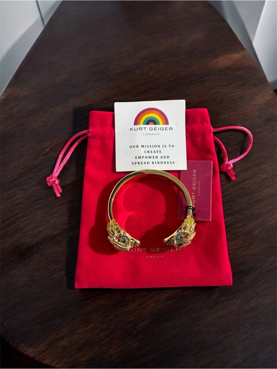 Kurt Geiger Jewelry - Kurt Geiger Crystal Gold Hinged Bracelet